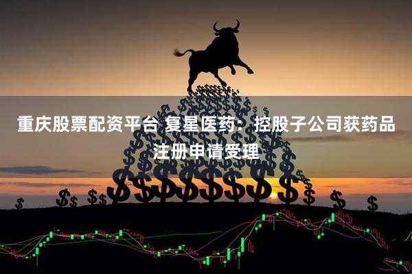 重庆股票配资平台 复星医药：控股子公司获药品注册申请受理