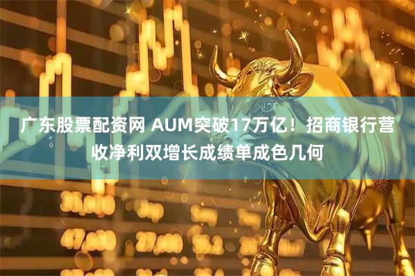 广东股票配资网 AUM突破17万亿！招商银行营收净利双增长成绩单成色几何